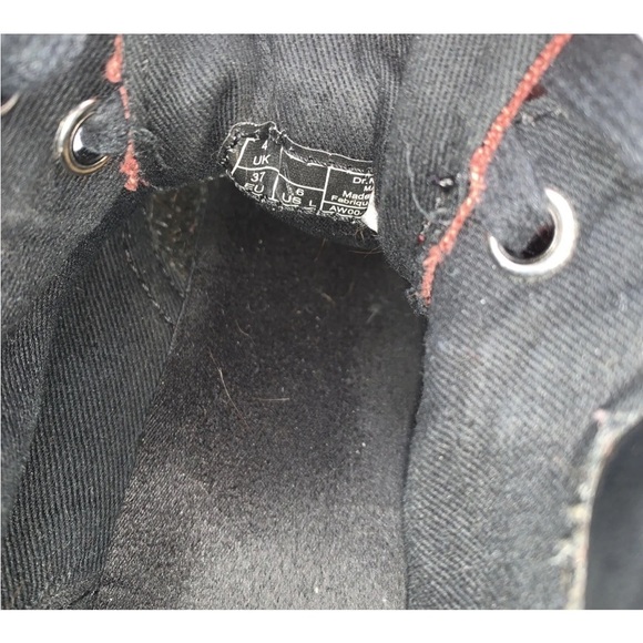 Women’s Dr Martens Maelly Maroon Canvas Eye Ankle Boots Size 6 - Picture 7 of 7